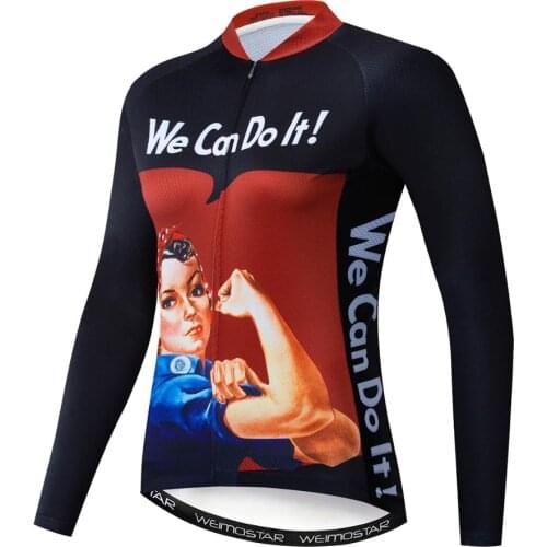 Cycling Jersey Long Sleeve New Pro Ropa Ciclismo Team Bike Clothing Bicycle Shirt Maillot MTB Clothes Jersey We can do it