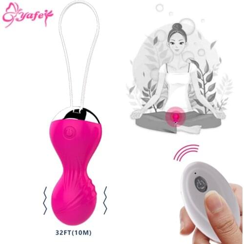 Vibrating Egg Exercise Tighten Vaginal Kegel Balls Wireless Remote Ben Wa Ball Vibrator Geisha Ball Simulator Sex Toys for Women