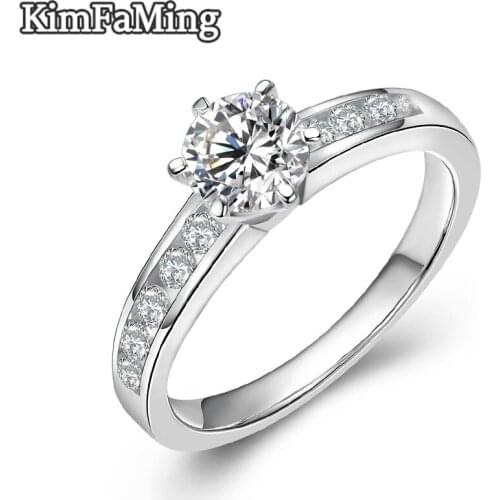 High Quality Trendy Silver Men Rings in Fine White Zircon Jewelry Wedding Party GR080