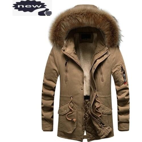 Winter Warm Jacket Men Casual Fur Hooded Thicken Cotton Trench Coat Multi-Pocket Camouflage Tactical Bomber Army Parka M-3XL
