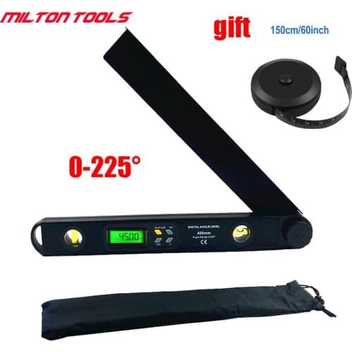 Digital Electronic Protractor angle finder Level Measuring Gauge meter inclinometer ruler 0-225 degree 400MM metal material