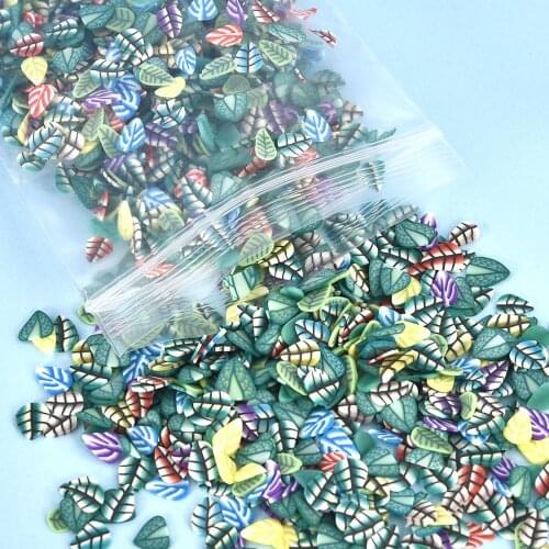 1 Bag Fruit Clay Resin Filling Leaf Flowers Pattern Colorful Mixed Filler For DIY Epoxy Resin Jewelry Nail Art Decoration