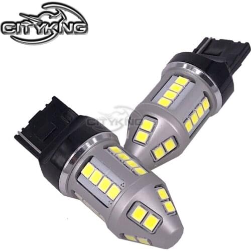 10Pcs/lot T20 7440 led W21/5W 30smd 2835 LED 30W Brake signal Turn Tail Light Bulb DC12-24V Bulb Replacement Car Light Source