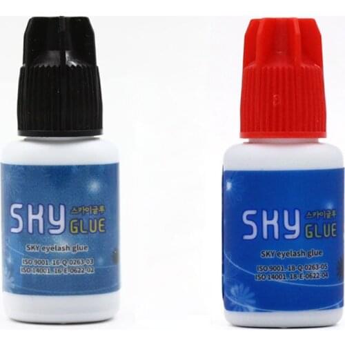 10 bottles/lot Black Korea Sky Glue 1-2seconds Fast Drying Red Cap Glue For Eyelashes Extension Last Over 6 Weeks