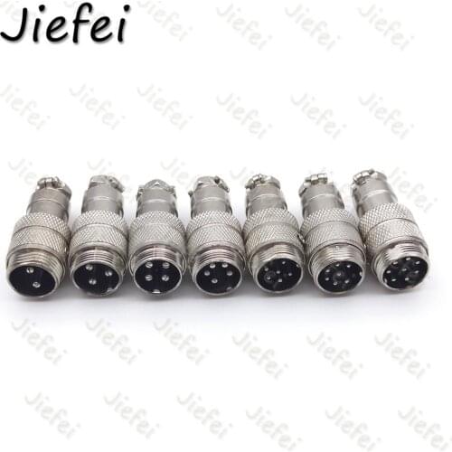 100Pcs GX16 2 3 4 5 6 7 8Pin 16mm Male Butt joint Connector kit GX16 Plug Aviation plug interface