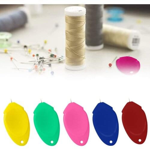 30PCS Plastic Simple Threader Cross Stitch Silver Bow Wire Needles Multicolor Insertion Tools Sewing Machine DIY Craft Accessory