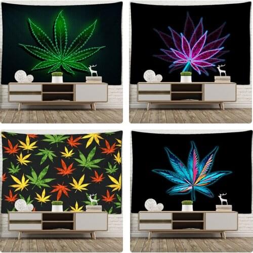 3D Printing Maple Leaf Tapestry Wall Hanging Bohemian TAPIZ Witchcraft Bedroom Art TV Background Home Decor