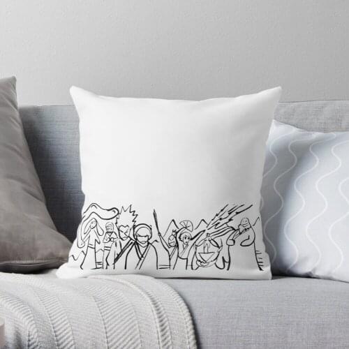 Avatar The Last Airbender - Sokkas Drawing Throw Pillow Cushion Cover Polyester Throw Pillows Case On Sofa Home Decor