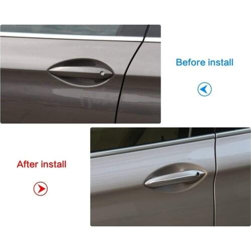 Car Door Handle Grab Trim Strips Sticker Cover for BMW 5 Series F10 525 530 520Li 2011-2017