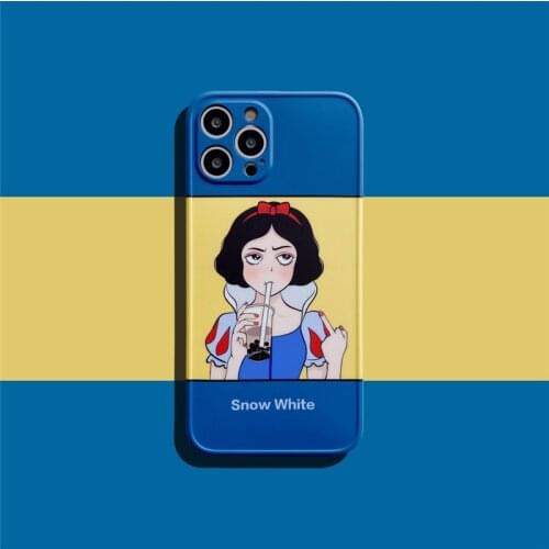 Disney Princess Phone Case for IPhone X / XS / XR / 11 / 12 / Pro / Snow White Cartoon Cute Style Anti-fall Silicone Case