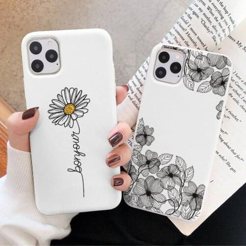 Lace line Flower Case For iPhone 8 Plus 8 7 Vintage Floral Case For iPhone 7 6S 6 Plus SE 2020 XS Max XR X 11 12Pro Max Funda