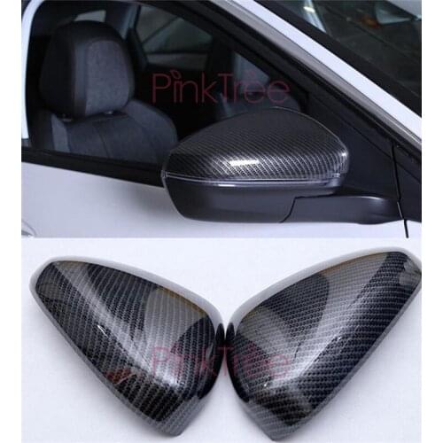 For Peugeot 3008 GT 2016 2017 2018 Carbon Fiber Color rear view Rearview Side Door Mirror Cover stick trim Car styling