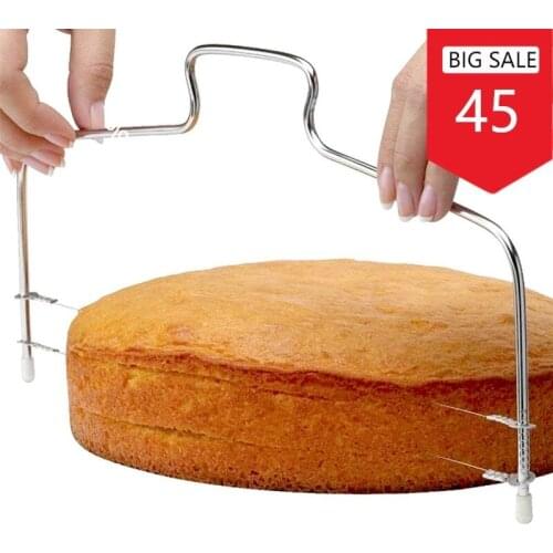 1PC Double Line Cake Cut Slicer Adjustable Stainless Steel Device Cake Decorating Mold DIY Bakeware Kitchen Cooking Tool