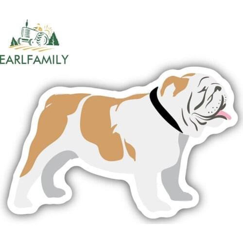 EARLFAMILY 13cm x 8.6cm for Bulldog Dog Sticker Creative Car Stickers Fashion Fine Decal Anime Waterproof Scratch-proof Decor