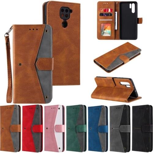 Flip Wallet P40 Pro Phone Cases for Huawei P30 Lite Y5P Y6P P Smart 2020 PU Leather Card Covers Splicing Full Protection Fundas