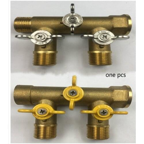 G1/2 inch Brass ball valve four way valve Solar Drain Fill Valve manifold Diverter water valve switch DN15