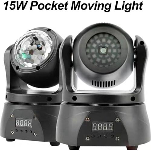 Kaleidoscope 15W Pocket Moving Laser RGB Light DMX512 Sound Control DJ Disco Club Party Holiday Dance Stage Atmosphere Effect