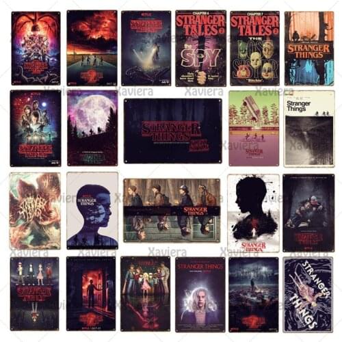 Classic Movie Metal Tin Signage Stranger Things Retro Wall Poster Plaque Vintage Iron Painting Decoration Bar Cafe Movie Theater