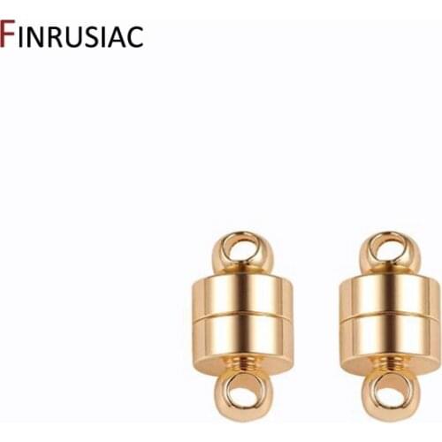 Korean Fashion Magnetic Clasp 14k Real Gold Plated DIY Beaded Bracelet Necklace Jewelry Accessories Magnetic Ball Buckle