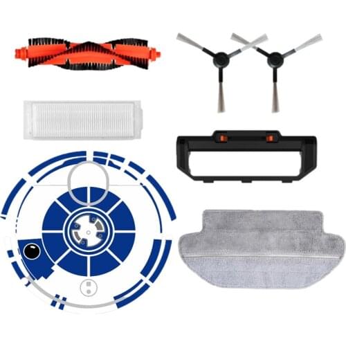 Robot Vacuum Cleaner Sticker film Brush Filter Mop Cloth for viomi V3 Robotic Vacuum Cleaner Parts Accessories