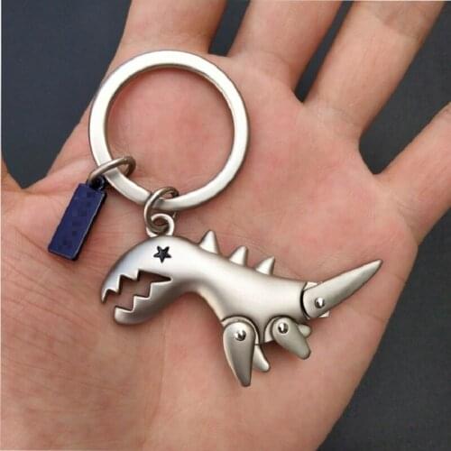 New 2018 Brand Creative 3D Dinosaur Key chain Keychain Ring for Men Novelty Trinket High Quality Zinc Alloy Key holder
