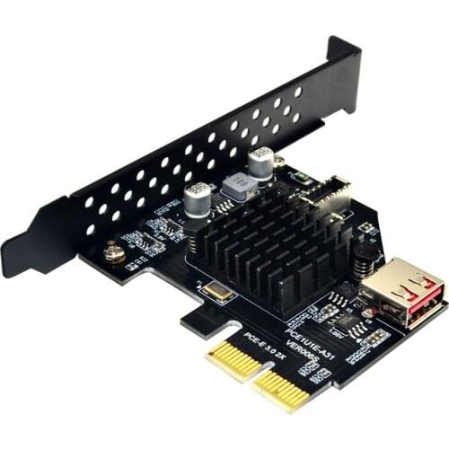 Add On Card Pci Express 3.0 Usb 3.1 Pci-E Card Pcie Usb Adapter Raiser Type-E Usb3.1 Gen2 10Gbps+Usb2.0 Expansion Card ASM3142