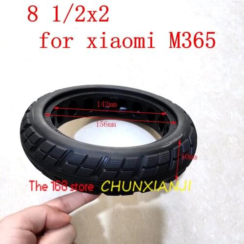 8 1/2x2 Solid Wheel Tyre 8 1/2*2 Tubeless Tyre Inflation Free for Xiaomi Mijia M365 Electric Scooter Tyre Accessory