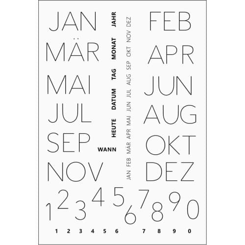 German word Clear Stamps for Scrapbooking Tampons Transparents Seal Background Stamp Card Making Diy