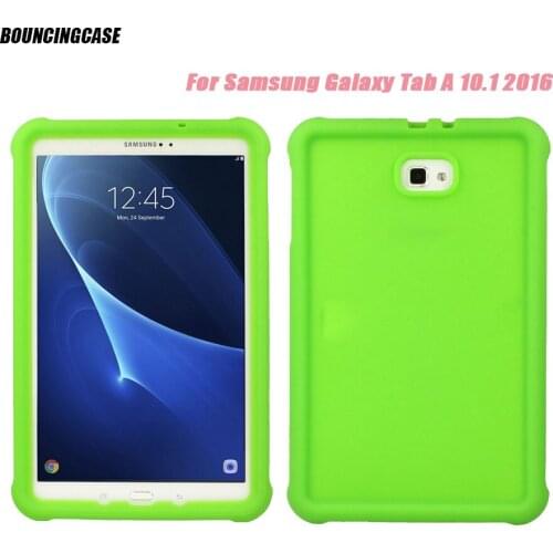 For Samsung Galaxy Tab A 2016 Case 10.1 inch SM-T580/T585 Silicone Shockproof Kid-friendly Durable Tablet Cover