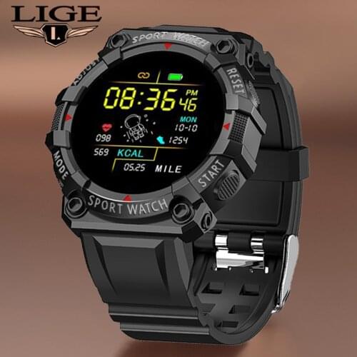 LIGE 1.3 Inch Color Screen Fitness Tracker Women Smart Watch Men Heart Rate Monitor Blood Pressure smartwatch For Android ios