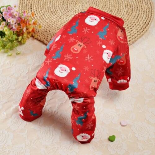 Soft Texture Stylish Pet Dogs Pajamas Costume Skin-friendly Pet Romper Good Elasticity for Winter
