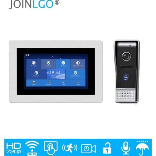 Free Shipping 1.0MP 720P AHD HD WIFI IP 7" Touch Screen Video Intercom Door Phone Recording Kit Android IOS Phone Remote Monitor