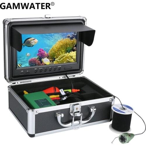GAMWATER 9 inch DVR Underwater Fishing Video Camera 1000TVL Fish Finder HD Recorder Waterproof Fishing Camera with 6pcs1W IR LED