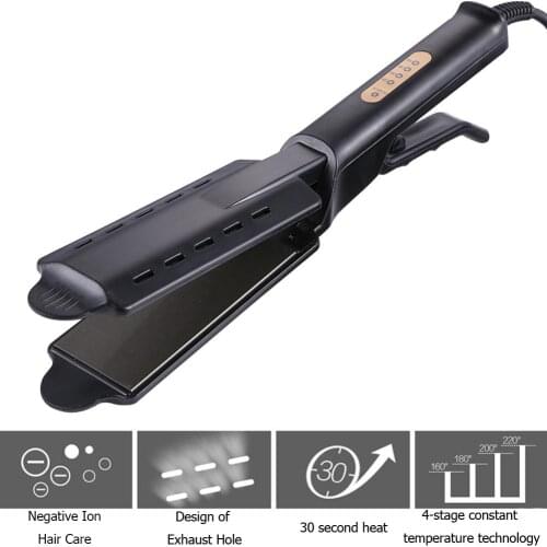 Hair Straightener 4 Gear Adjustment Temperature Hair Straightening Tourmaline Ceramic Ionic Flat Iron Professional Styling Tool