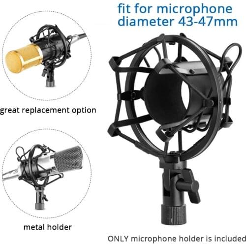 High Quality Metal Condenser Microphone Shock Mount Holder Clip Studio Recording Stand Mic Bracket for BM 800 T669 Microphone