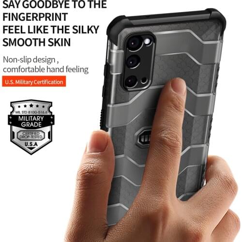 For Samsung Galaxy S20 Wlons Military Explorer Anti Falling Certification Case for Samsung S20 5G Full-Body Rugged Shield Cover