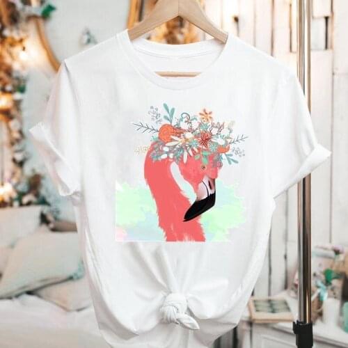 Women Graphic Short Sleeve Floral Pineapple Flamingo Animal Summer Fashion 90s Print Female Clothes Tops Tees Tshirt T-Shirt