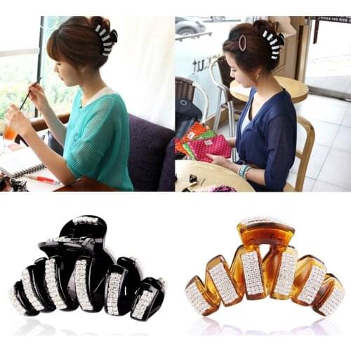 Women Extra Large Hair Claws Thick Hair Clips Big Rhinestone Hairpins Hair Accessories Female Hair Styling Tools Headwear