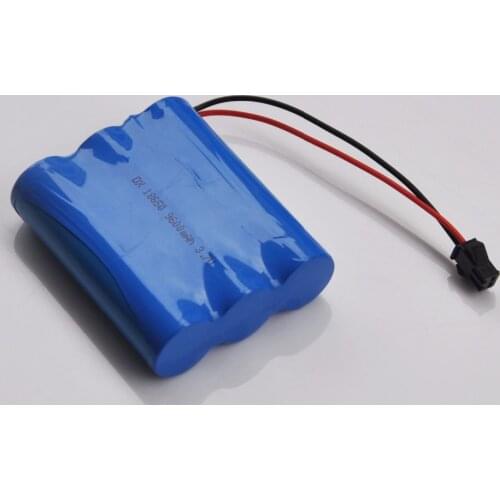 1-2PCS 3.7V Rechargeable 18650 Battery Li-ion cell 9600mah SM plug for T10 Boat Fish Finder Bait Hook Boat Carp Fishing Boat