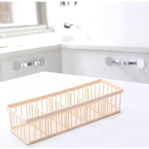 1 Pcs Dormitory Closet Organizer For Underwear Socks Plastic Removable Hollowed Out Sundries Organizers Box Household Products