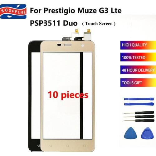 10 pieces For Prestigio Muze G3 Lte PSP3511 PSP 3511 Duo PSP3511DUO Touch Screen Digitizer Sensor Glass Panel +Tools Tape