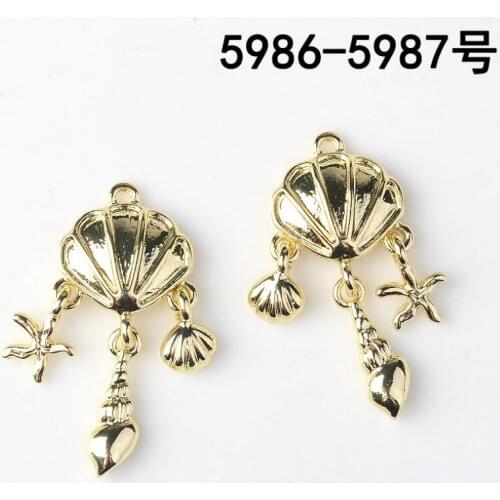 10pcs New alloy pendant Ginkgo biloba flower dancing girl bear alloy accessories hair accessories