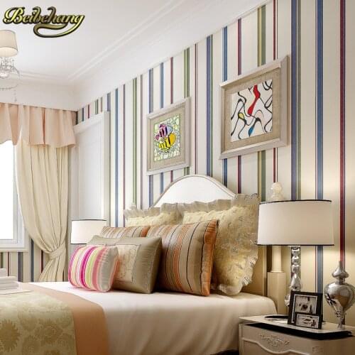 Beibehang 3D mural wallpaper stripe wall paper background wall wallpaper striped non-woven wallcovering papel de parede listrado