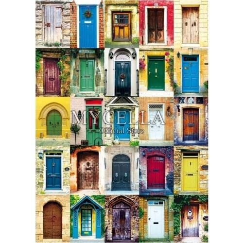 Doors 5D DIY Diamond Painting Mosaic Full Home Decor Embroidery Cross Stitch Architecture Landscape Handmade Arts Wall Stickers