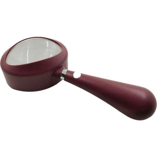 6X Red Pocket Gift LED Children Toys Educational Magnifier 6.5 Times Handheld Reading Loupe Insects Viewer Magnifying Glass