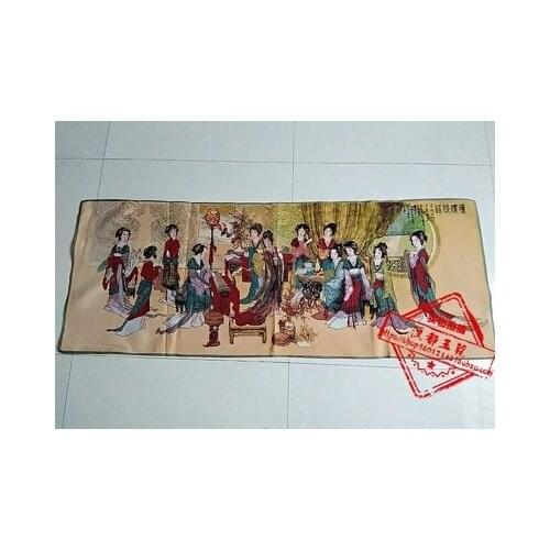 Antique Twelve Beauties Embroidered Twelve Golden Chains