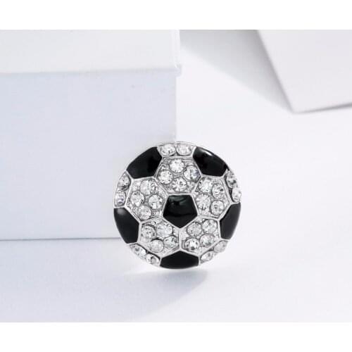 Free shipping 21mm soccer ball rhinestone button for DIY Invitation girl hair Accessory 50PCS/lot(BTN-5441)