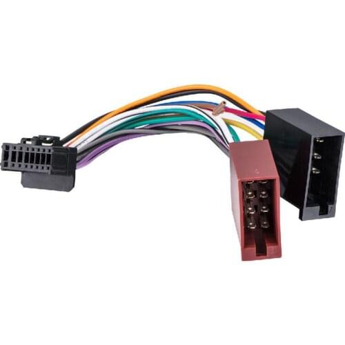 Biurlink Car Factory Harness Wire 16Pin Port Transfer to ISO 8Pin Stereo Harness Wire Cable for Pioneer 2003-UP