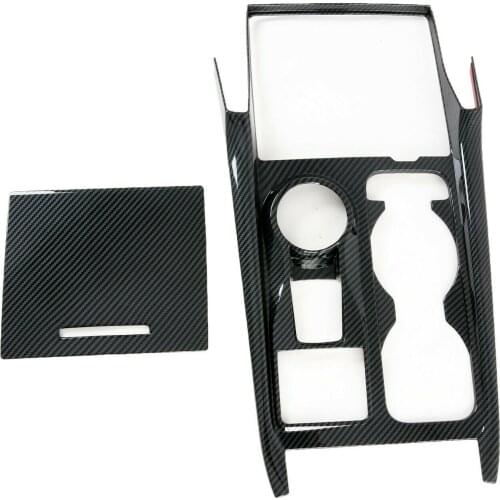 Carbon Fiber Center Gear Shift Shifter Control Panel Console Cover Trim Fit For Ford Explorer 2020 2021 Car Accessories