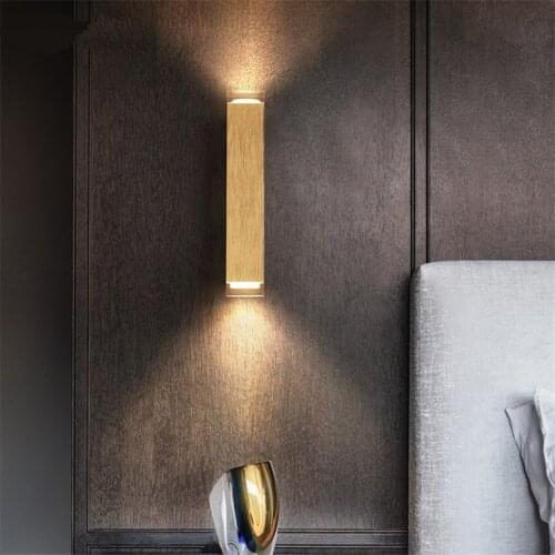 Nordic Long Bar Wall Lamps Rectangular LED Art Deco Bedroom Modern Hotel Corridor Aisle Living Room Sconces Wall Lights Fixtures